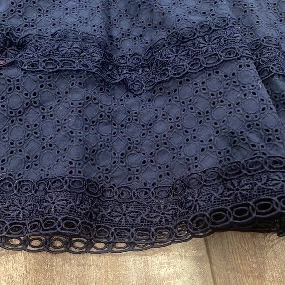OndadeMar Navy Eyelet Coverup size 12 - Picture 7 of 7
